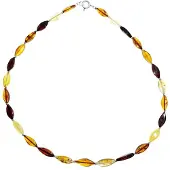 Ostsee-Schmuck Kette - Tasja - Bernstein - , Mehrfarbig