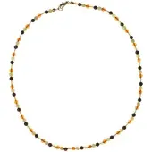 Ostsee-Schmuck Kette ohne Anhänger "- Kugel 4 mm - Bernstein -" Gr. 45, bunt (mehrfarbig, braun), Halsketten, Damen, 45, Bernstein, Kette ohne Anhänger