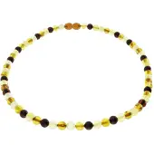 Ostsee-Schmuck Kette ohne Anhänger "- Kugel 6 mm - Bernstein -" Gr. 50, bunt (mehrfarbig, braun), Halsketten, Damen, 50, Bernstein, Kette ohne Anhänger