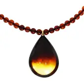 Ostsee-Schmuck Kette ohne Anhänger "- Gloria - Bernstein -" Gr. 45, braun (braun, bernsteinfarben), Halsketten, Damen, Bernstein, Kette ohne Anhänger
