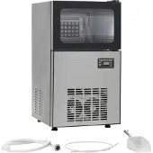 vidaXL Eiswürfelmaschine Schwarz und Weiß 45 kg / 24 h
