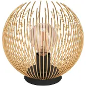 Eglo Tischlampe Venezuela, Schirm aus goldenen Stäben