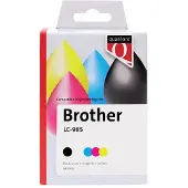 Quantore - Tintenpatronen-Alternative für LC-985 Schwarz + 3 Farben