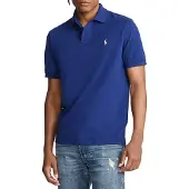 Ralph Lauren für Herren. 710782592009 Marineblaues Piqué-Poloshirt (L), Lässig, Baumwolle, Kurzarm