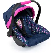 Bayer Puppen Autositz "rosa/goldfarben Schleife", blau (meerjungfrau blau), Puppenausstattungen, KinderB:34cm H:38cm T:45cm, Kunststoff, Metall, Puppen Autositz, mit Dach, B:34cm H:38cm T:45cm