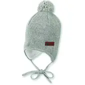 Sterntaler Strickmütze Bommelmix in silber mel. | Gr.: 39 cm