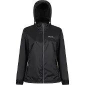 Regatta Regenjacke Damen Wasserdicht mit Kapuze, Farbe:Schwarz, Größe:36