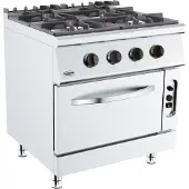 CombiSteel Cuistance Base 700 Gasherd 4 Br. Mit Gasbackofen