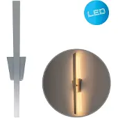 Näve LED-Wandleuchte Trevor mit Schalter, nickel matt