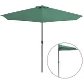 vidaXL Balkon-Sonnenschirm mit Alu-Mast Grün 300x155 cm Halbrund