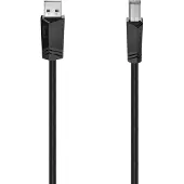 Hama 00200604, 5 m, USB A, USB B, USB 2.0, 0,48 Gbit/s, Schwarz