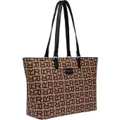 Replay Schultertasche Shopper Pale Grey Brown + Black hellbraun