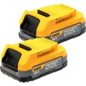 DeWalt 18V XR Powerstack 2er-Set mit Ersatz-Akku, 1,7 Ah mit Pouch-Akku Technologie DCBP034E2-XJ