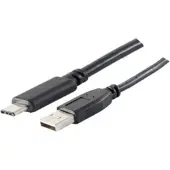 Shiverpeaks BS77143-1.0, 1 m, USB C, USB A, USB 2.0, 0,48 Gbit/s, Schwarz
