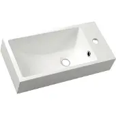 Sapho ARIANA Gussmarmor-Waschtisch 50x25cm, links, weiß