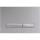 Geberit Sigma50 Betätigungsplatte für 2-Mengen-Spülung, Metallfarbe verchromt, eckig, 115.788.GH.2, Farbe: Chrom gebürstet