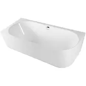 Polysan SUSSI L Freistehende Eckwanne, Gussmarmor 160x70x49,5cm, weiß