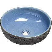 Hak PRIORI Keramik-Waschtisch Ø 41 cm, Blau/Grau