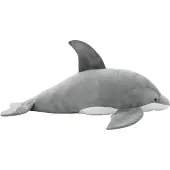 Möbelando vidaXL Delfin Kuscheltier Plüsch Grau