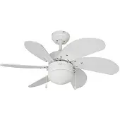 EDM Aral 50w Deckenventilator 76 Cm Weiß Weiß One Size
