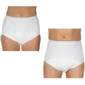 Suprima 1245 Baumwoll-Slip unisex weiß Gr. 36, 1 Stück