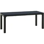 Super Merchant Gartenbank 110 cm Stahl und WPC Schwarz