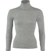 Engel - Women's Damen-Rolli L/S - Seidenunterwäsche Gr 34/36 grau
