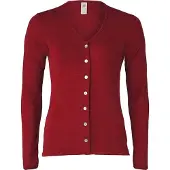 Engel - Damen Cardigan Feinripp - Wolljacke Gr 38/40 rot