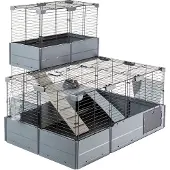 Ferplast Multipla Double, Käfig, Meerschweinchen, Rabit, Grau, Metall, Kunststoff, 1075 mm, 720 mm