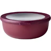 Mepal Frischhaltedose cirqula rund, 1250 ml, Auslaufsichere Multischüssel mit Deckel, Farbe: bordeaux, Nordic berry