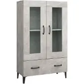 vidaXL Highboard Betongrau 70x31x115 cm Holzwerkstoff