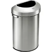 EKO - Urban Halbrund Abfalleimer 80 Liter - Stainless steel - Matt Edelstahl