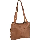 Harold's Leder Schultertasche Submarine Shopper Twin Cognac braun