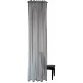 Homing Gardine "Lisa" Gr. 1, grau, B:140cm H:245cm, Obermaterial: 100% Polyester, Gardinen, Gardine, uni, Wohnzimmer, Schlafzimmer, transparent