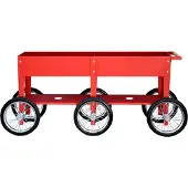 Herstera Garden Metall Hochbeet Wheels Rot 186x50x80 cm