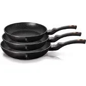 Berlinger Haus Set mit 3 Granitpfannen Black Rose 8692
