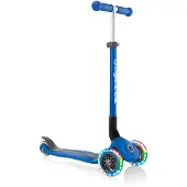 Globber PRIMO FOLDABLE LIGHTS, navy-blau mit Leuchtrollen