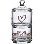 Clayre & Eef Vorratsglasdeckel Ø 10x21 cm Glas Dackel