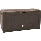 vidaXL Gartentruhe Braun 119x48x60 cm Polypropylen