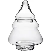 Clayre & Eef Vorratsglasdeckel Weihnachtsbaum Ø 13x29 cm Glas