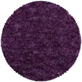 Adana Carpets Hochflor Teppich Rund - Fuzzy Lila Ø 160 cm