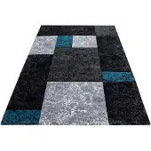 Ayyildiz Teppiche Teppich TEPPICHE "Hawaii 1330, auch als Läufer" Gr. 6, blau (türkis), B:200cm H:13mm L:290cm, Kunstfaser, Teppiche, Teppich, Kurzflor, handgearbeiteter Konturenschnitt, Wohnzimmer