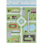 Adana Carpets Spielteppich - Pleun Autobahn Grün 160x230 cm