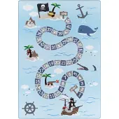 Adana Carpets Spielmatte - Pleun Piratenfahrt Blau 100x150 cm