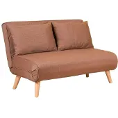 Hannah Home , Folde 2-Seater - Brown, 2-Sitzer-Schlafsofa, 100 % METALL, Braun, 120 x 80 x 79 cm