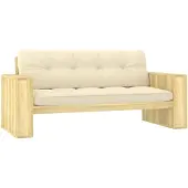 vidaXL Gartenbank mit Creme Kissen 179 cm Kiefernholz Imprägniert