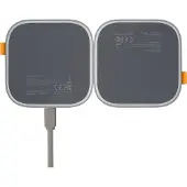 Xtorm Wireless Charger 15W - Duo, Drinnen, USB, Kabelloses Aufladen, 1,5 m, Grau