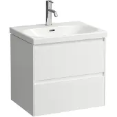 Laufen LUA Waschtisch, ohne Hahnloch, mit Überlauf, 600x460mm, unterbaufähig, H8100834001091, Farbe: Weiß mit LCC
