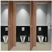 Delabie WC-Bürstengarn. W.-Mont. m. Abd. Edst. hgl.pol.