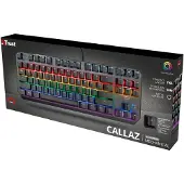 Trust GXT 834 Callaz, Kabelgebunden, USB, Mechanischer Switch, QWERTY, LED, Schwarz